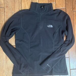 The northface black fleece quarter zip women’s xs